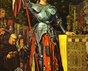 让奥古斯特多米尼克安格尔 - Joan of Arc on Corronation of Charles VII in the Cathedral of Reim